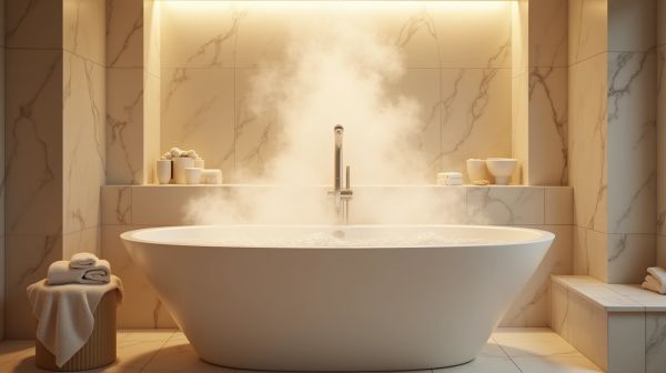 Soin hydromassant : relaxez-vous avec des jets d'eau chaude